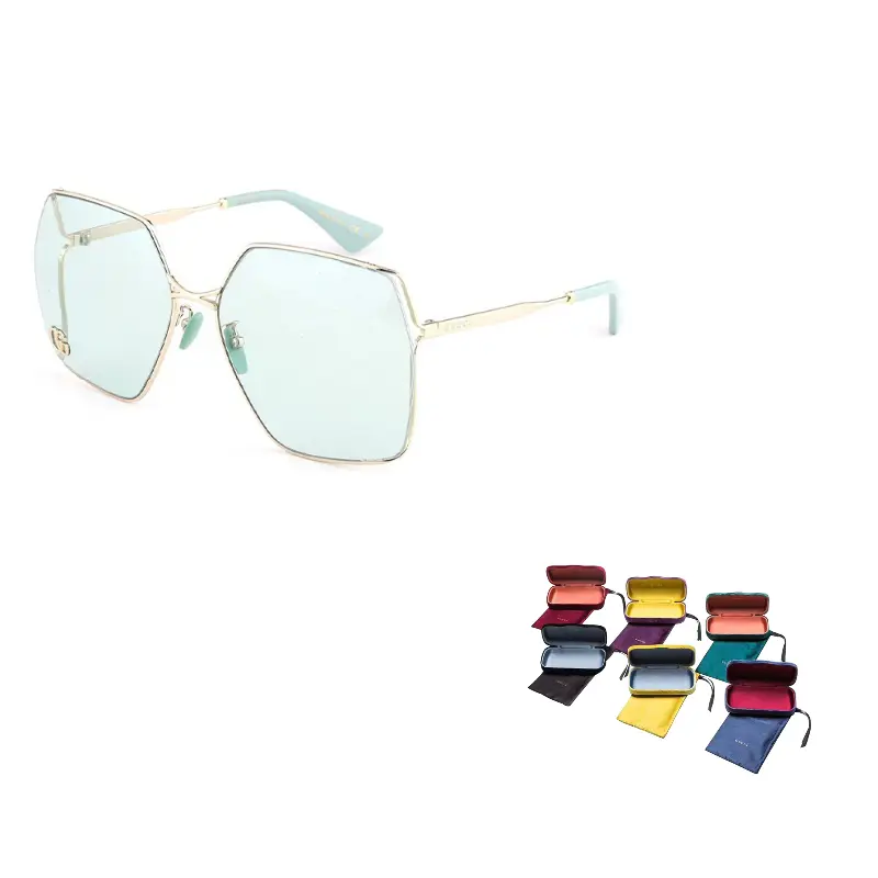 

GUCCI Оверсайз квадратные солнцезащитные очки, Mint Green