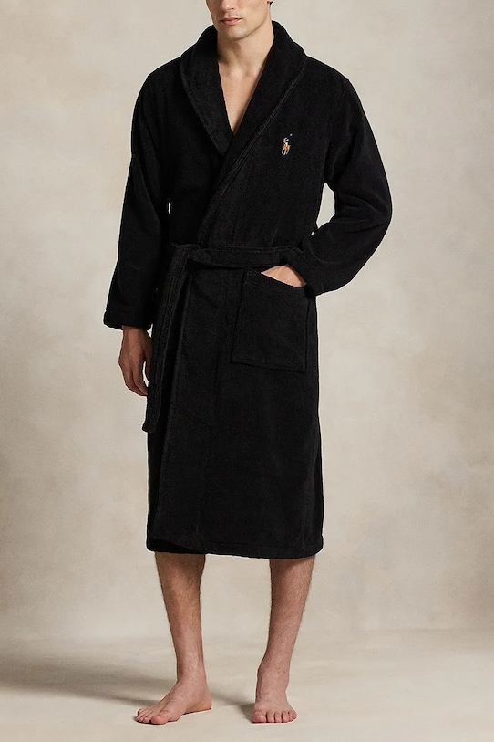 

Хлопковый халат Polo Ralph Lauren, черный