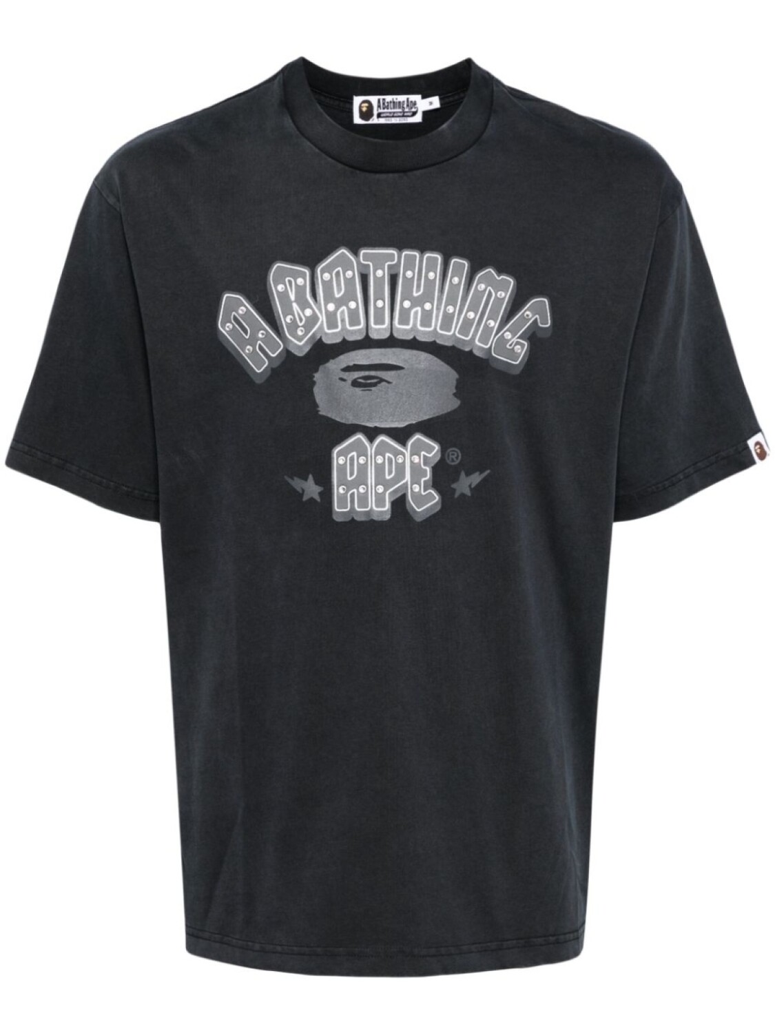 

A BATHING APE футболка с графичным принтом, серый