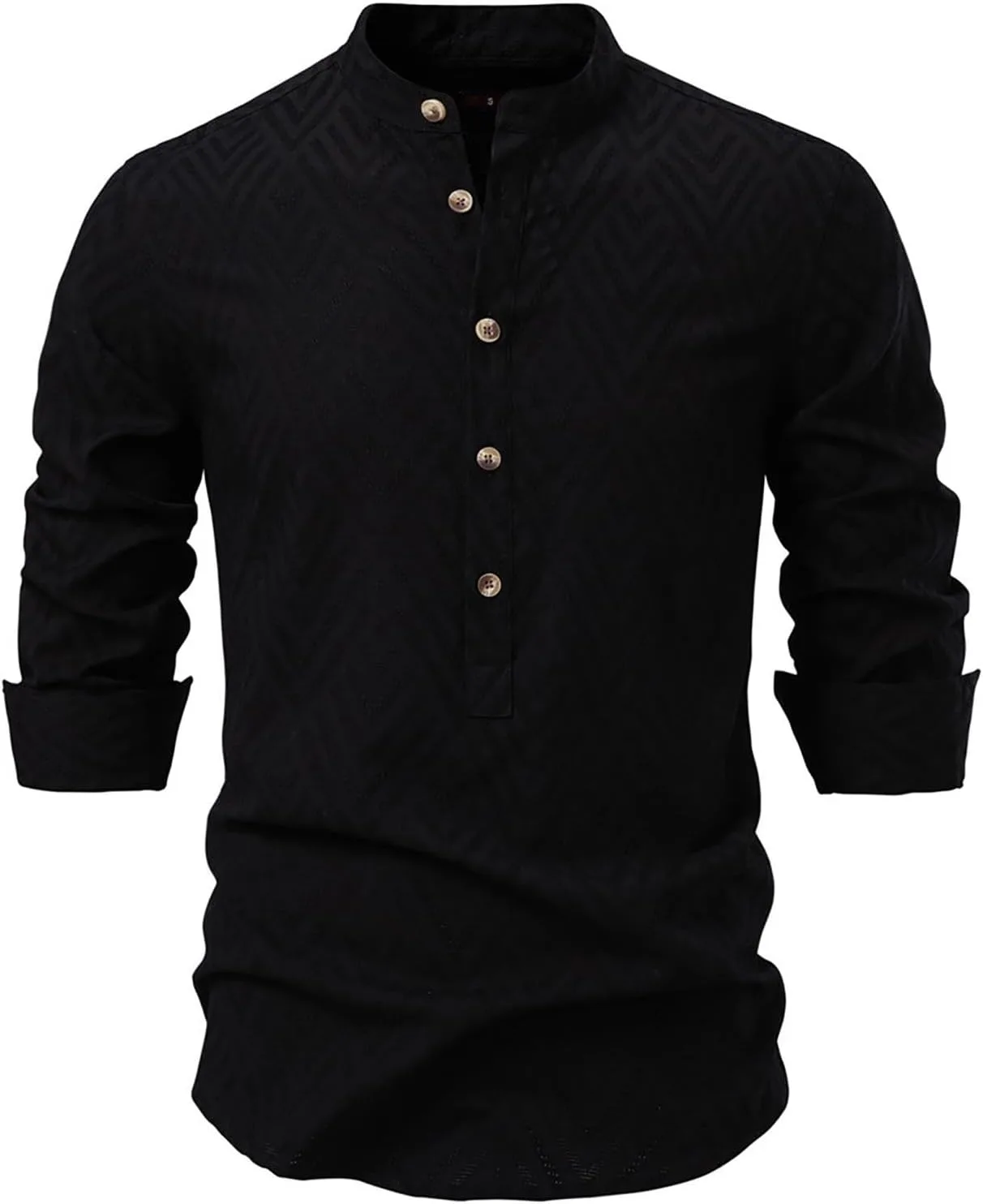 

Мужская футболка-поло с длинным рукавом и воротником стойкой