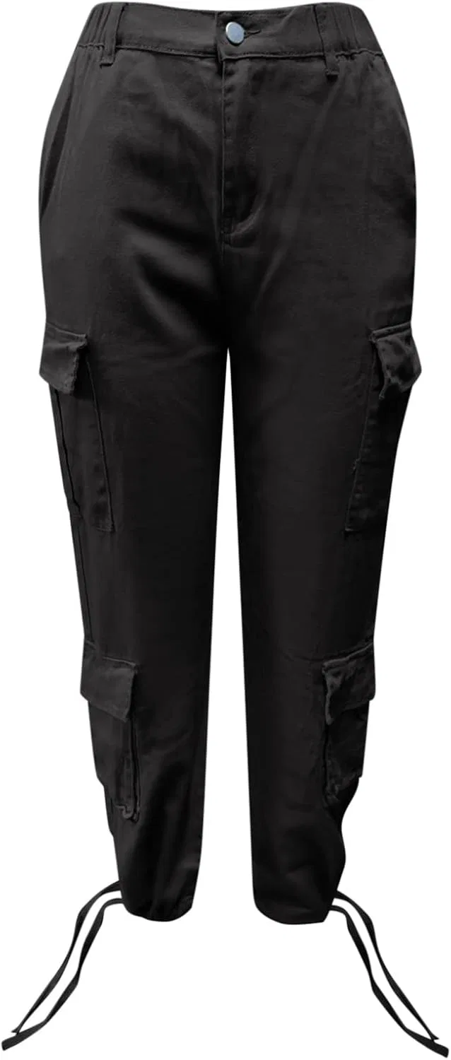 Джинсы карго Women's Jeans Trendy Cargo Pants, Black — фото 4