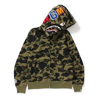 

Толстовка BAPE Camouflage Shark Unisex Green Camouflage, зеленый