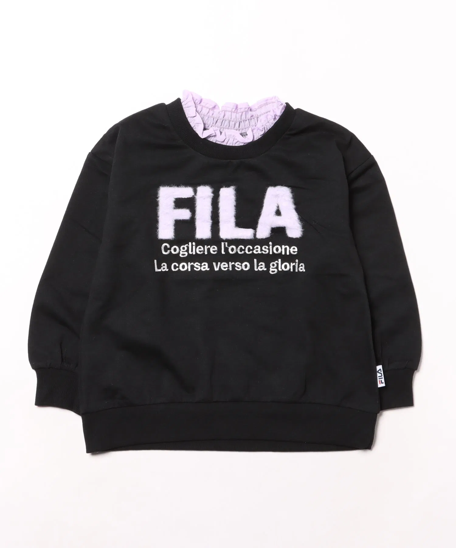Толстовка FILA с высоким воротником и меховым логотипом