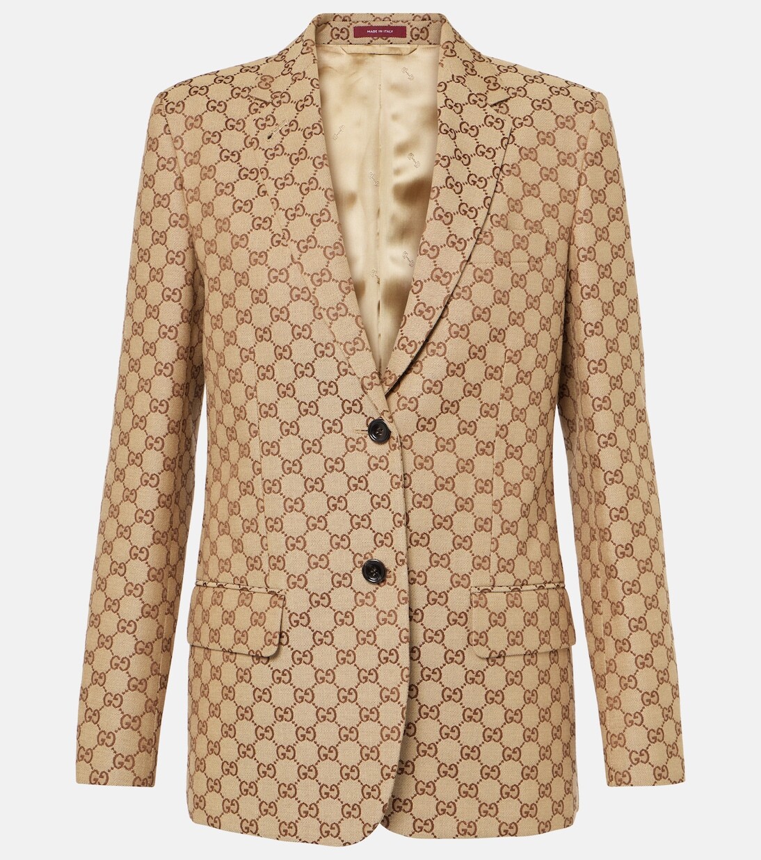 Блейзер GG Canvas Gucci, Camel/Ebony/Mix