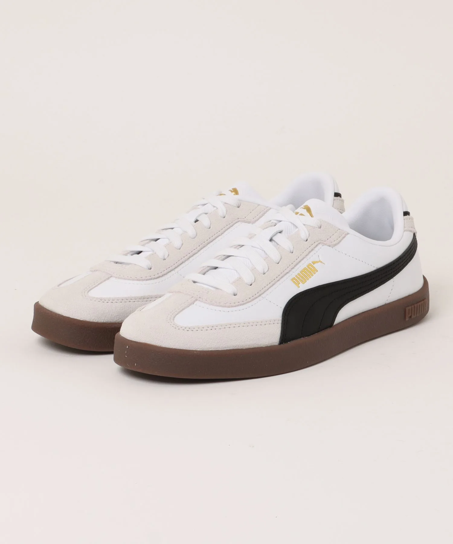 Мужские кроссовки из натуральной кожи и замши PUMA CLUB 2 ERA бело-черные