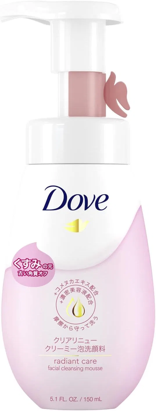 Пенка для умывания Dove — Clear Renew Creamy Foaming Cleanser для отшелушивания и тусклости, 150 мл