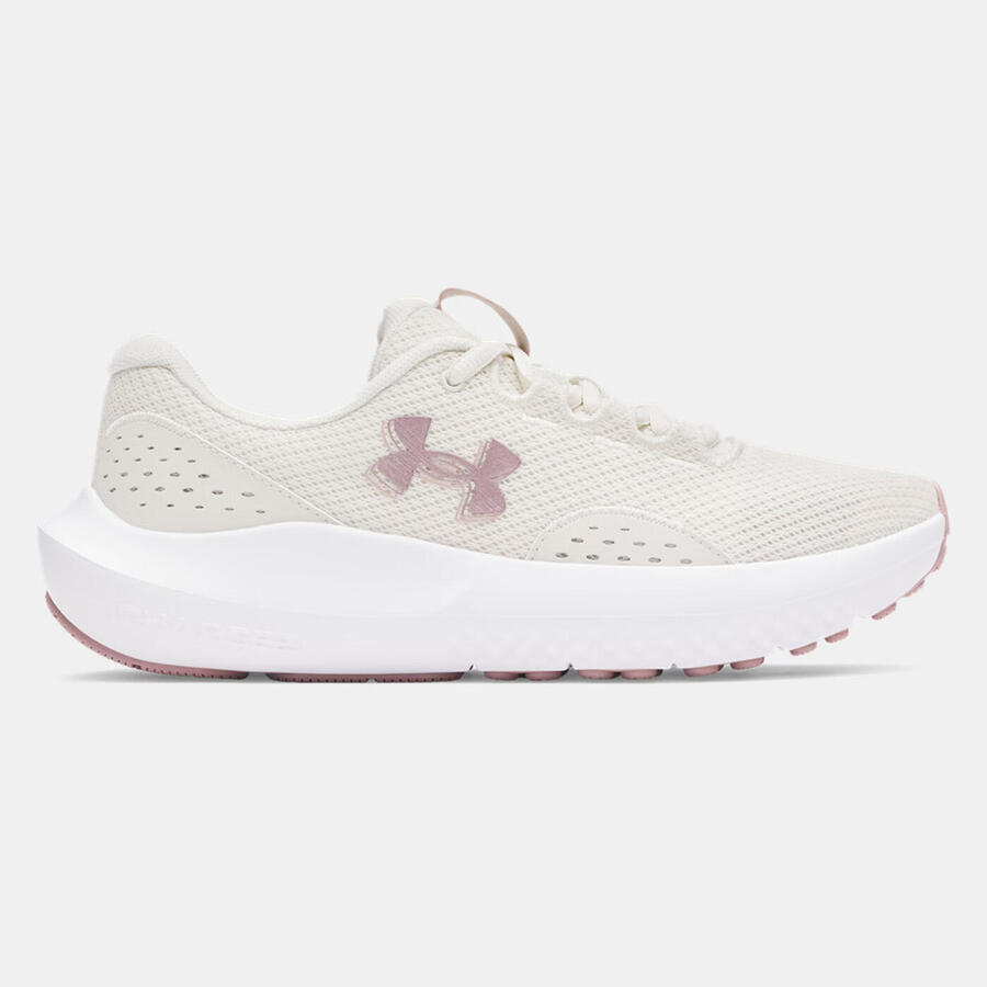Женские кроссовки Under Armour Ua Charged Surge 4, белые и розовые