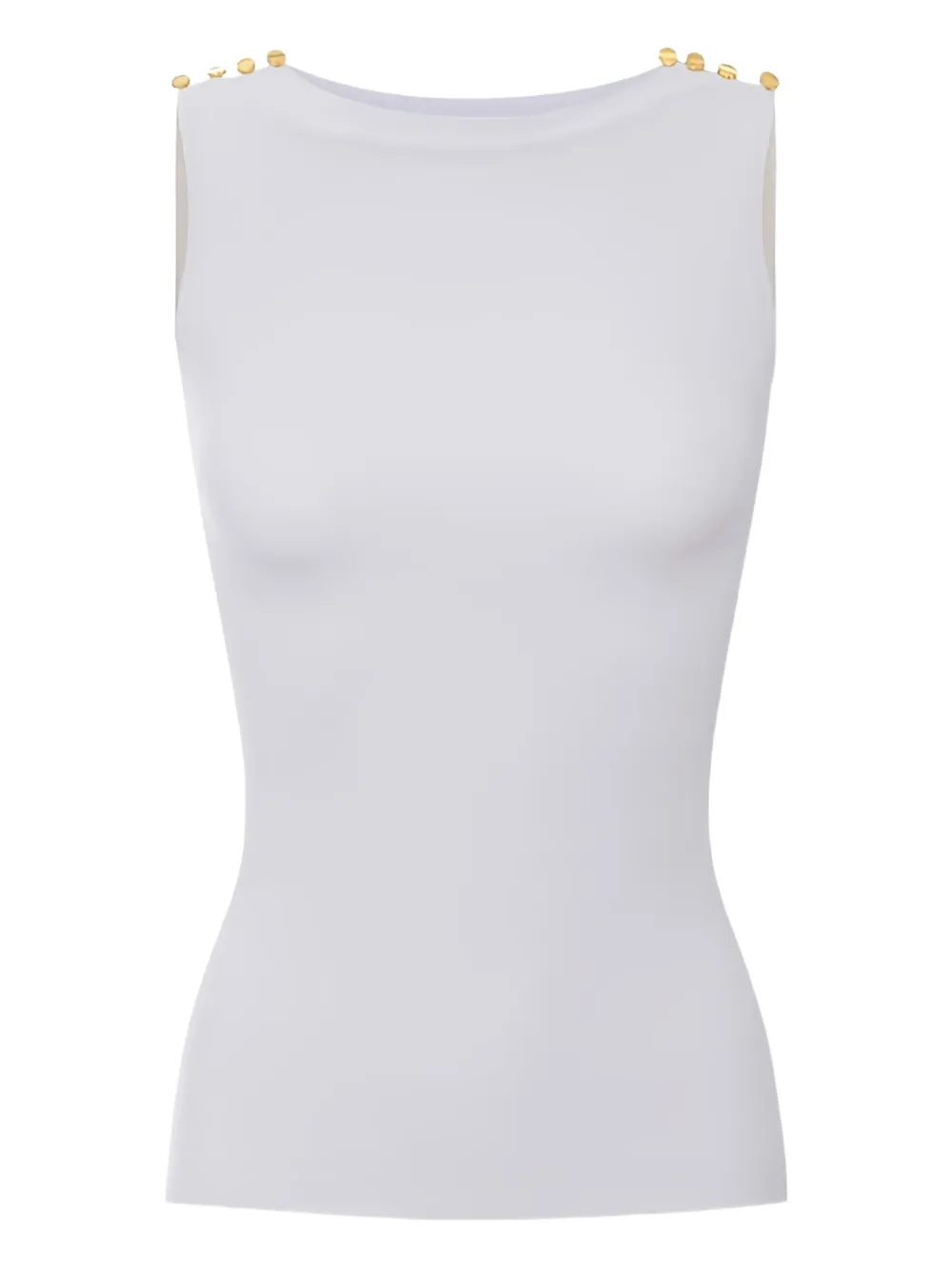 

Топ с украшенными плечами Elisabetta Franchi, белый