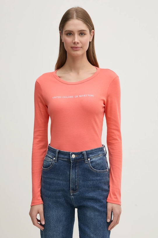

Хлопковая водолазка United Colors Of Benetton, оранжевый