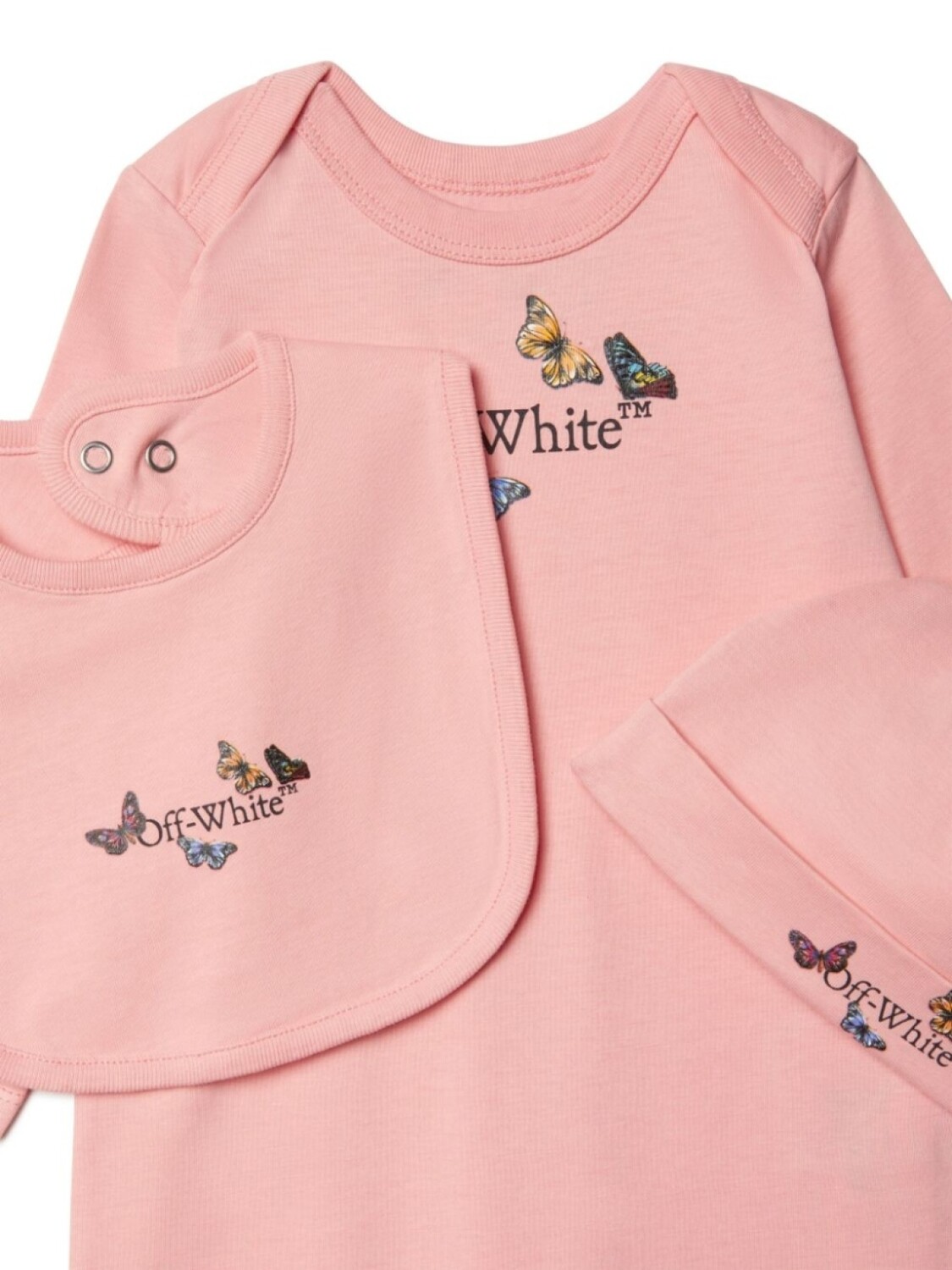 Off-White Kids комплект Bookish Butterfly из трех предметов, розовый — фото 3