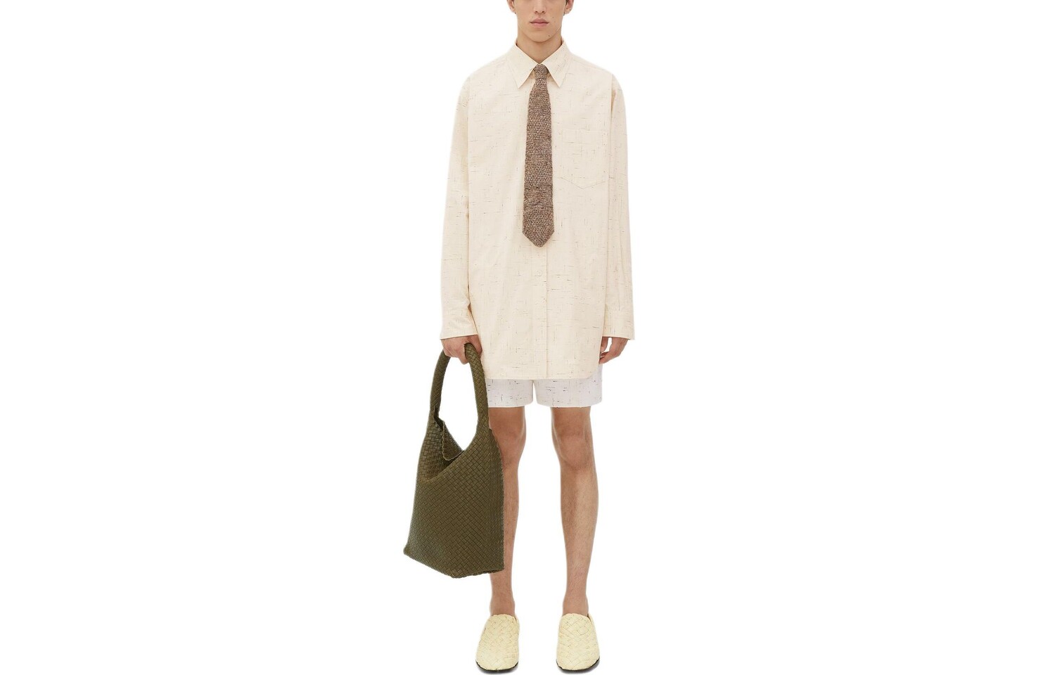 

Рубашка мужская Off White Bottega Veneta, кремовый