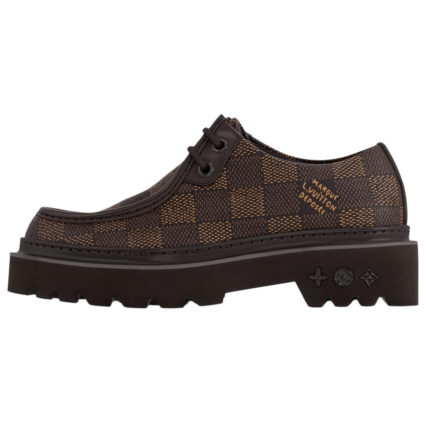 

LOUIS VUITTON Повседневные мужские туфли Ranger Derby Ebene коричневого цвета