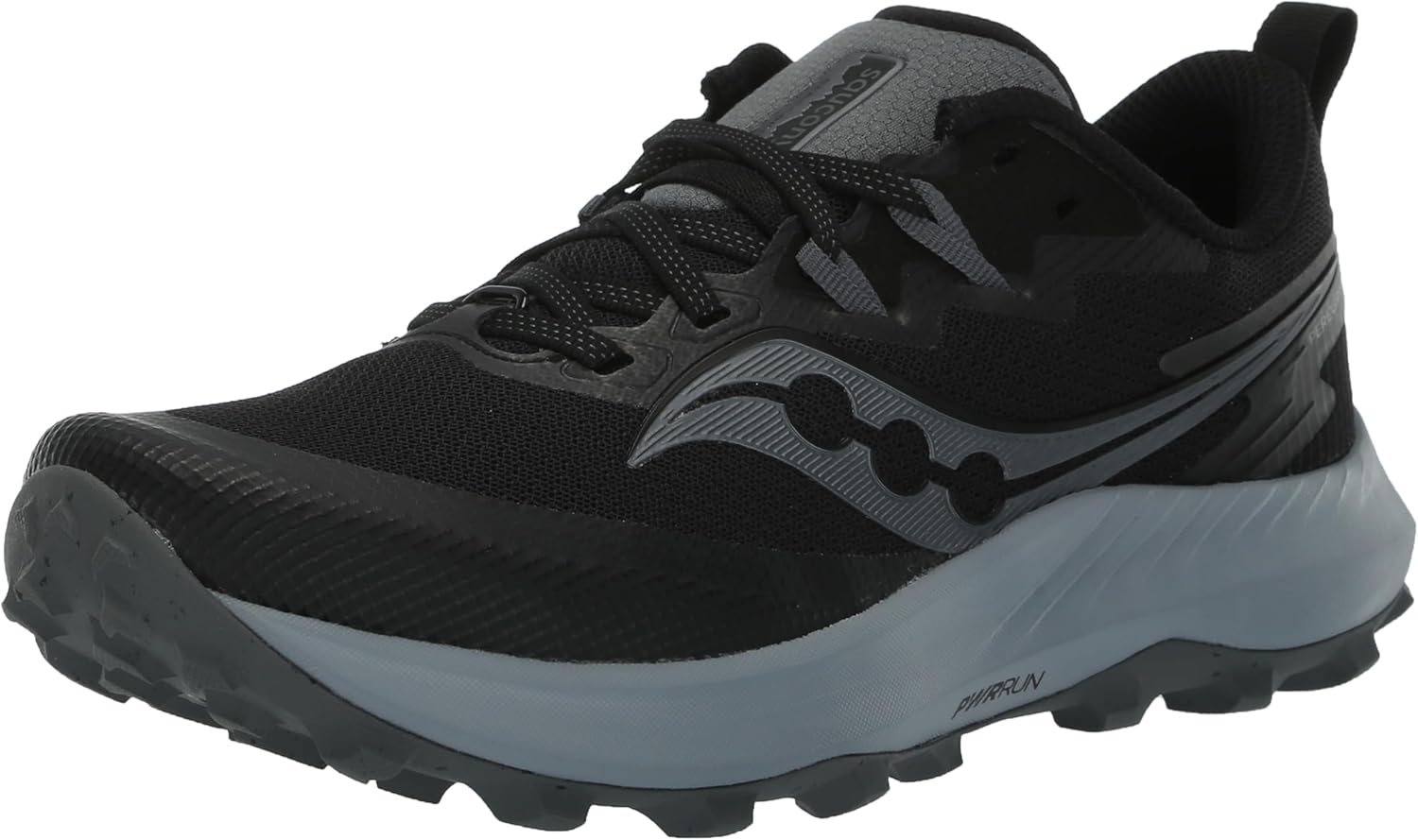 Мужские кроссовки для трейлового бега Saucony Peregrine 14, черный/угольный — фото 4