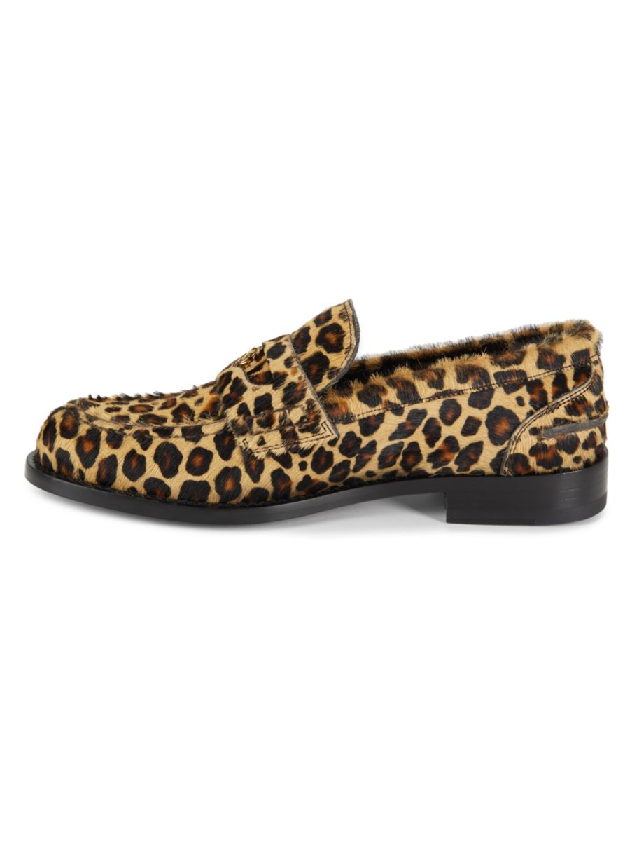 Кожаные пенни-лоферы с леопардовым принтом Roberto Cavalli, цвет Cheetah — фото 4