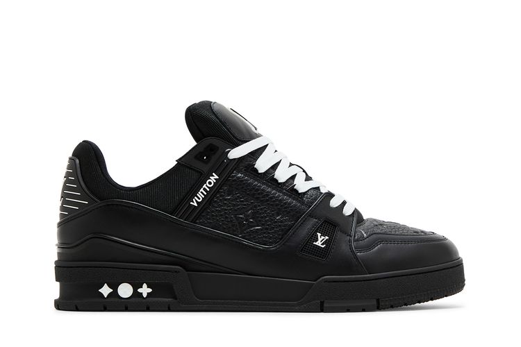 

Кроссовки Louis Vuitton Trainer Embossed Monogram - Black, черный