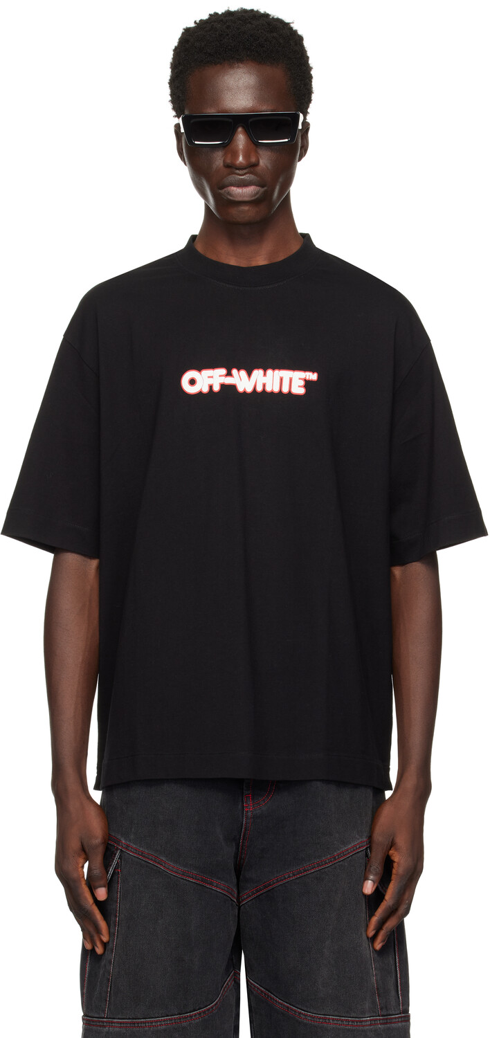 

Черная футболка с круглым логотипом Skate Off-White