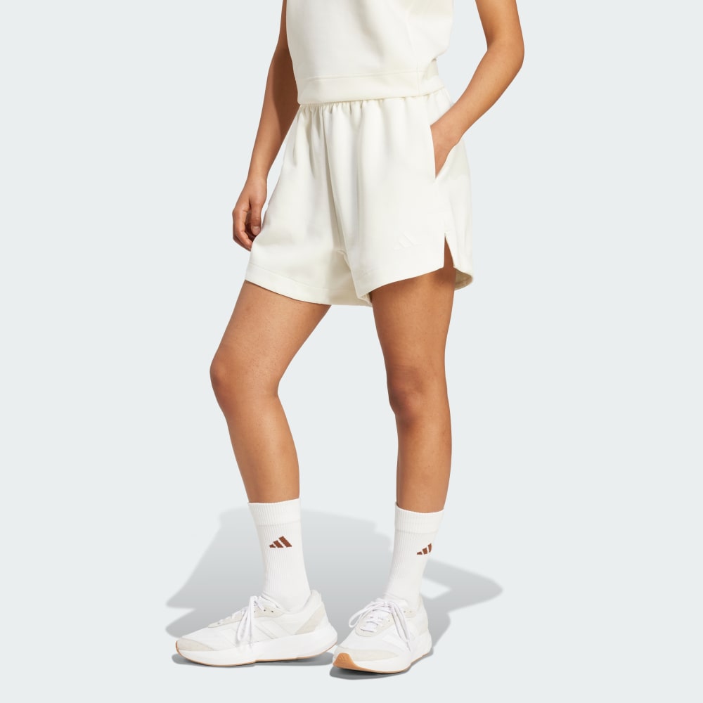 

Шорты Adidas Soft Lux Loose Shorts, цвет Off White