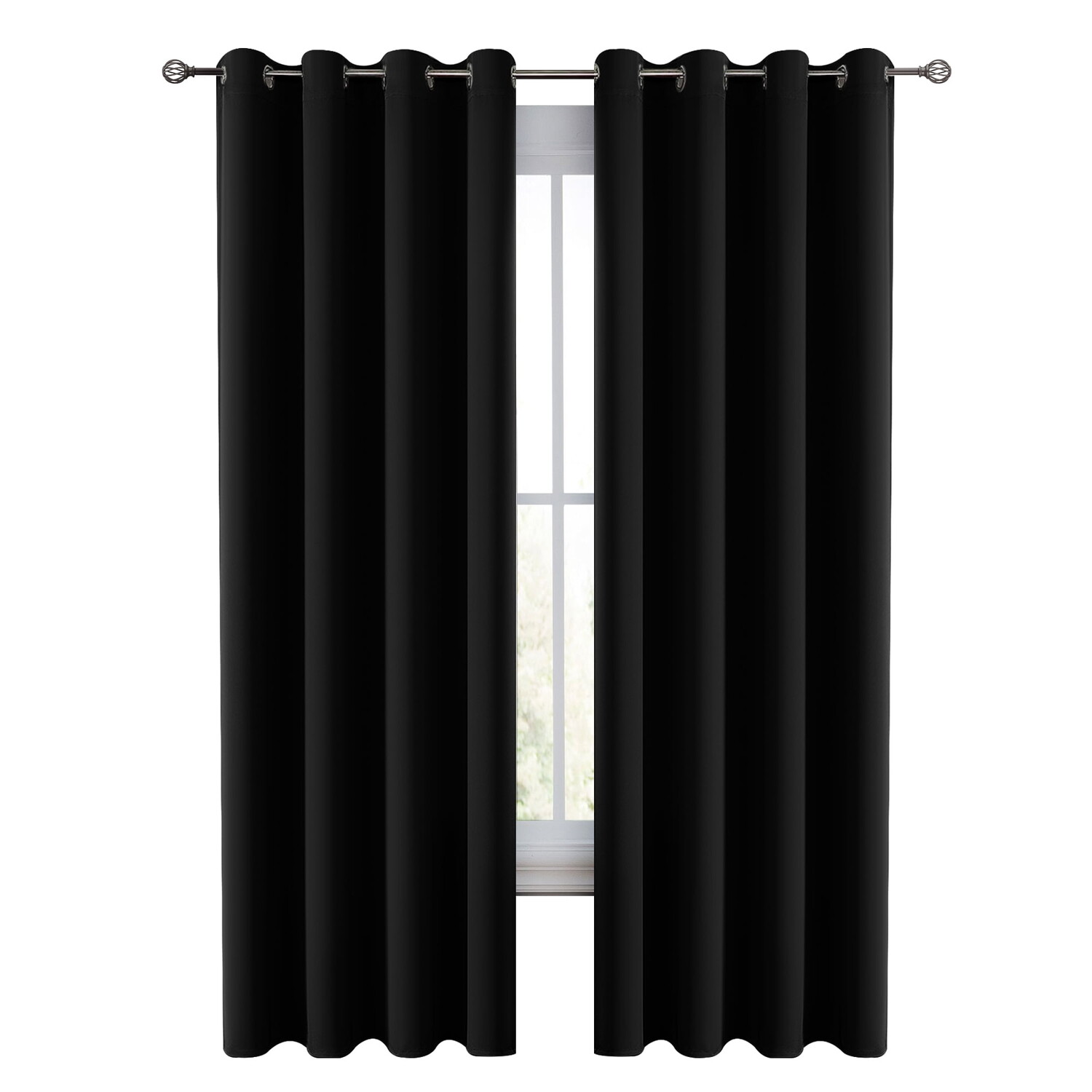 

Затемняющие шторы для гостиной Lux Decor, черный
