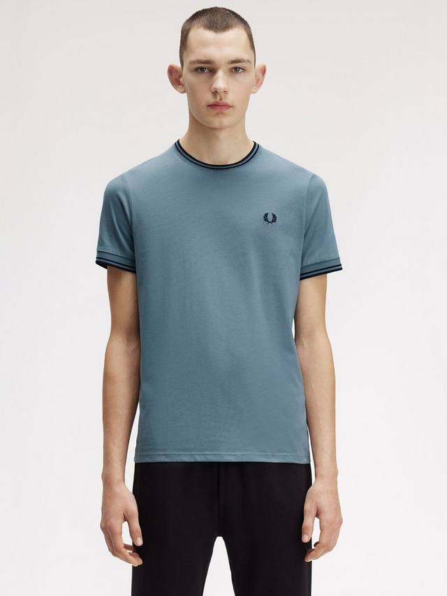

Хлопковая футболка с коротким рукавом и круглым вырезом Fred Perry