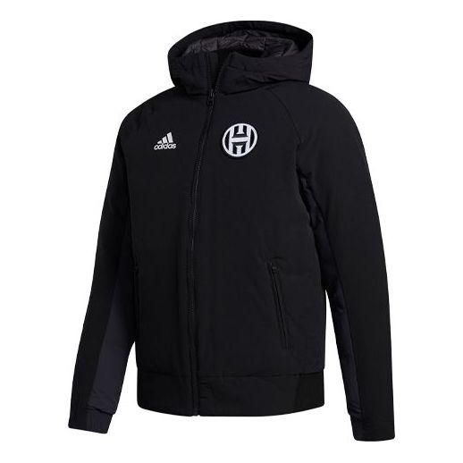 

Куртка adidas Hrd Down Jkt Basketball Training Windproof hooded Jacket Black, черный