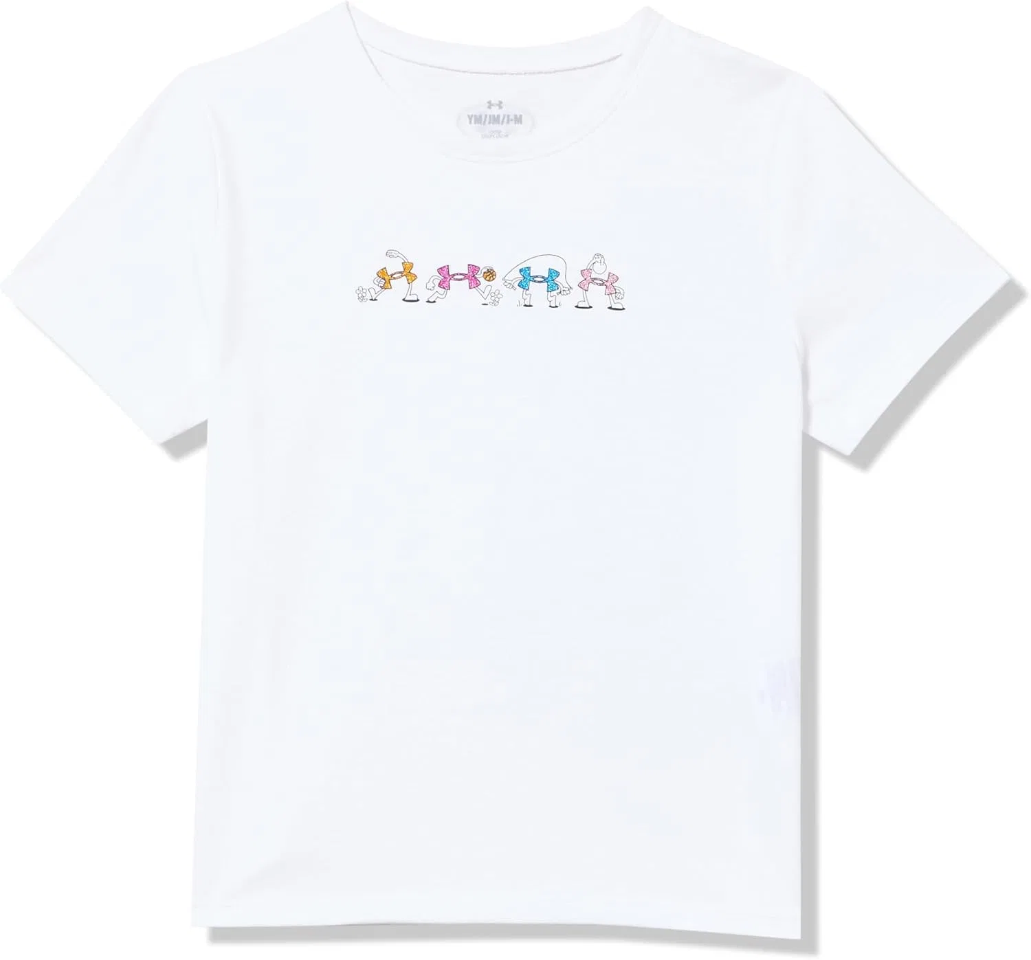Футболка спортивная Under Armour, цвет (100) White / Downpour Gray / Rebel Pink
