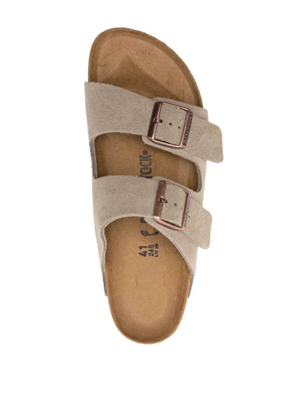Сандалии Birkenstock Arizona Suede Leather узкие, бежевый — фото 4