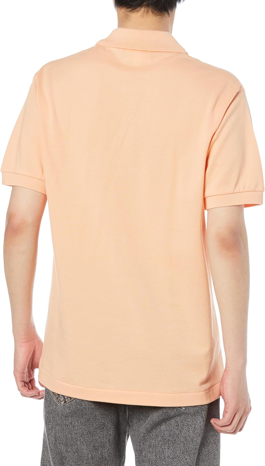 Поло Lacoste L.12.12 мужское, классическое, с коротким рукавом, оранжевый — фото 2