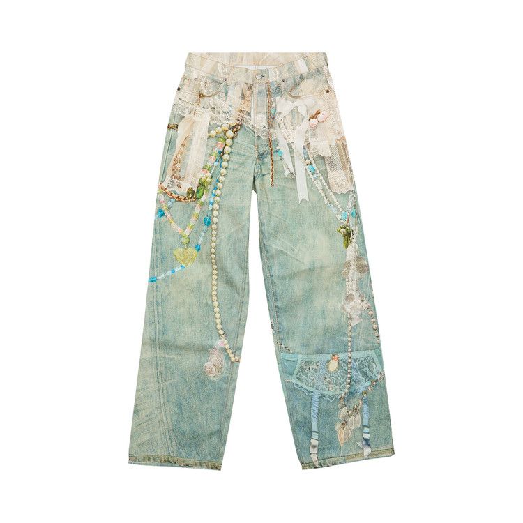 

Джинсы Acne Studios Loose Fit 1981 Jeans, White/Green