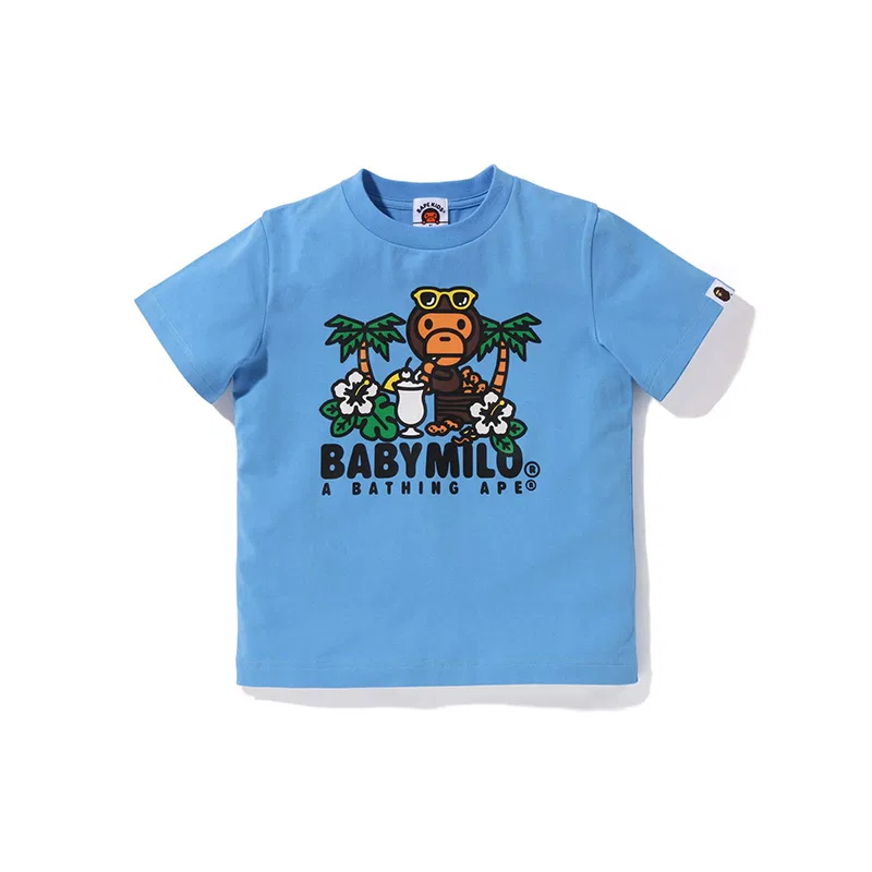 Футболка детская A Bathing Ape оранжевая — фото 3