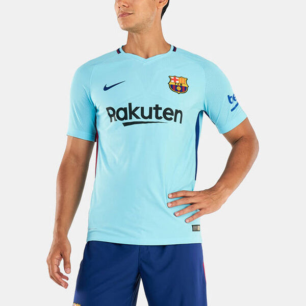Спортивная футболка fc barcelona 17/18 authentic away jersey 'blue' Nike, бежевый — фото 3