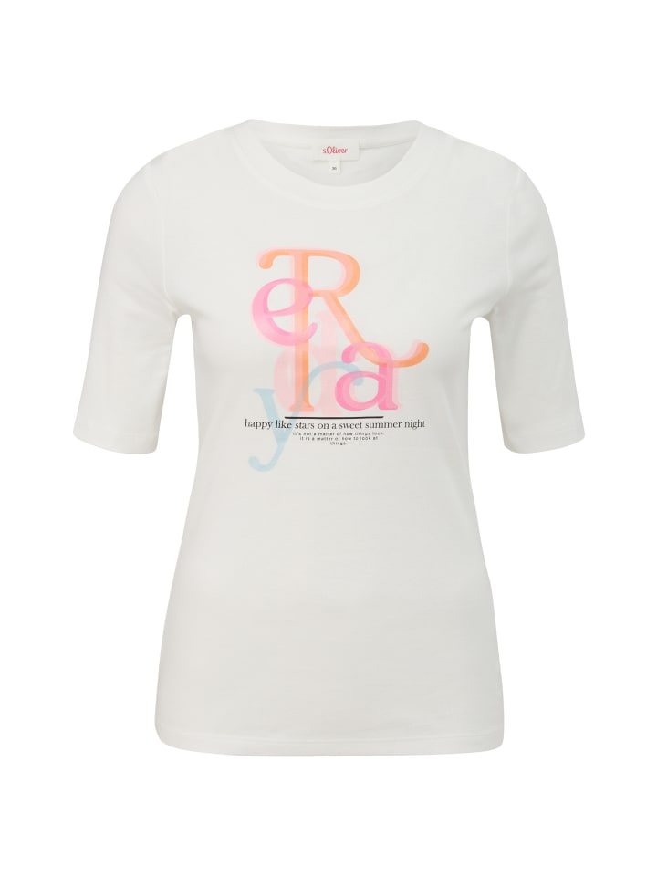 

Футболка в цвете 02D1_ecru s.Oliver, Бежевый, Футболка в цвете 02D1_ecru s.Oliver