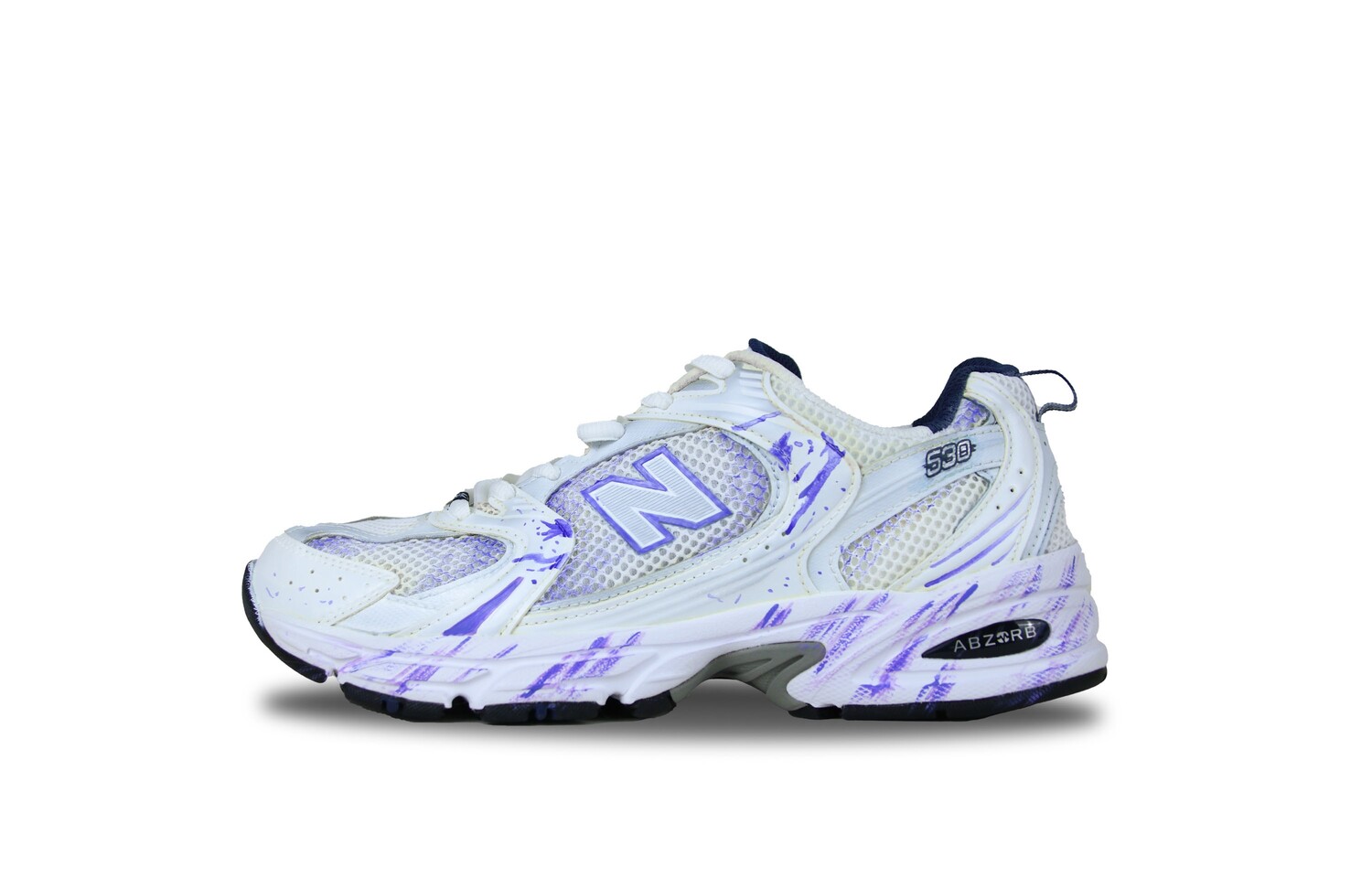 

Кроссовки NB 530 унисекс с низким верхом белый/фиолетовый New Balance