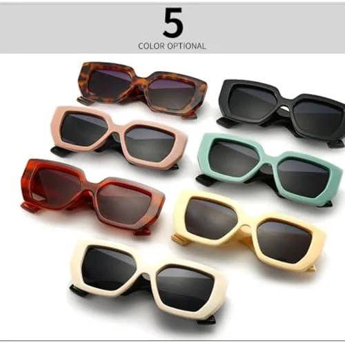 

Винтажные квадратные солнцезащитные очки для женщин и мужчин в оправе, солнцезащитные очки для женщин с защитой от УФ-излучения UV400 MTZJH, Leopard Gray