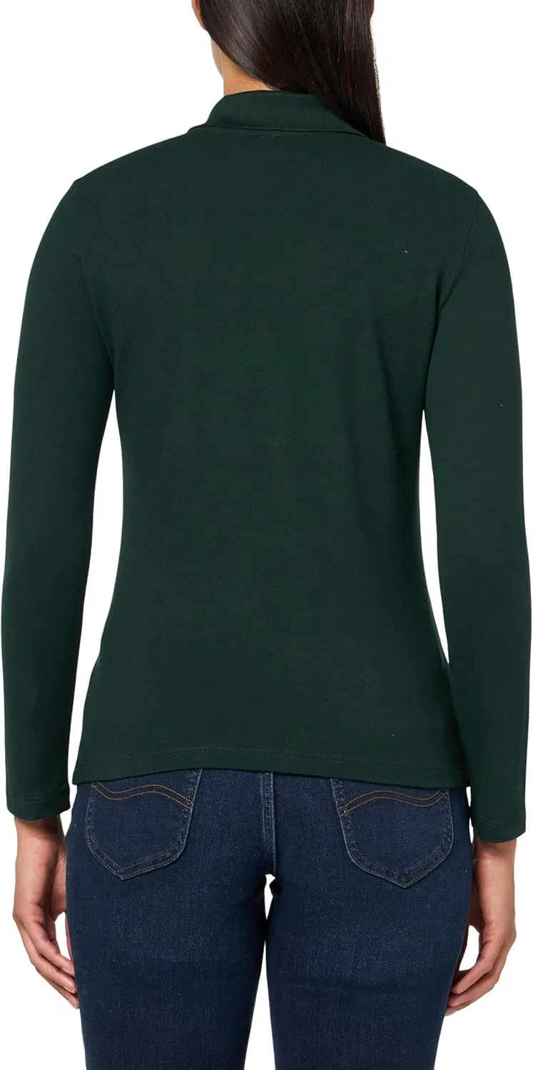 Поло Lacoste L.12.d Slim Fit, зеленое — фото 2