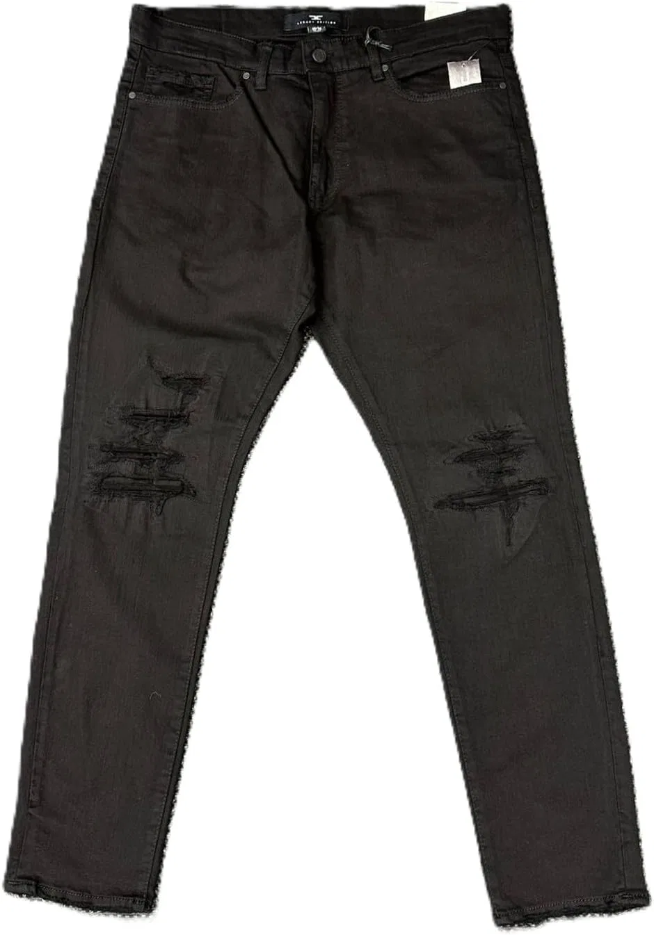 Джинсы зауженные, джерси, Jet Black