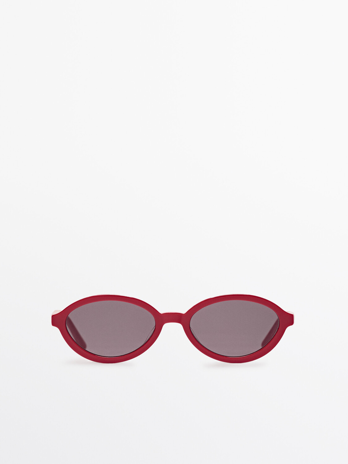 

Овальные солнцезащитные очки Massimo Dutti, красный