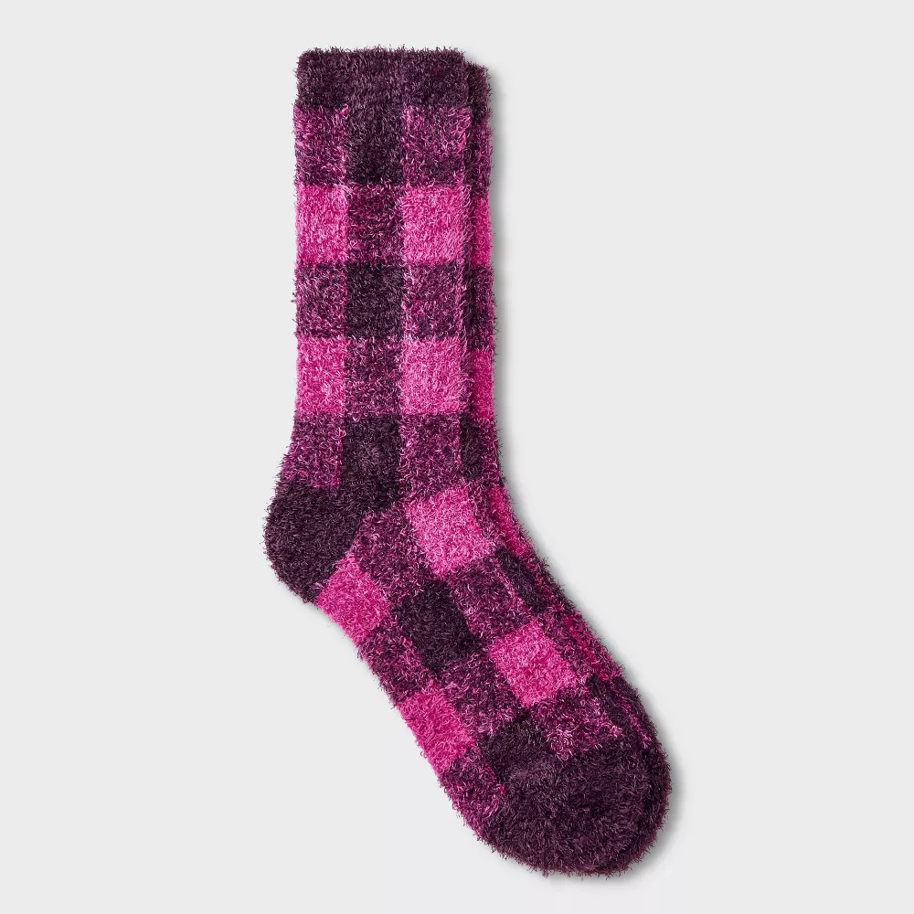 

Женские носки в клетку Buffalo Cozy Crew Socks - Auden, цвет Berry