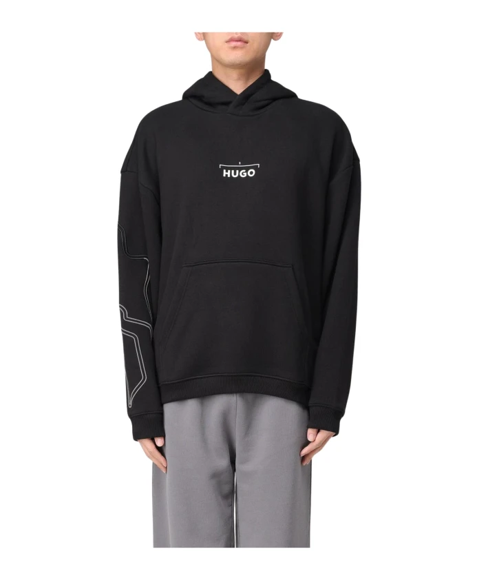 

Худи с графическим принтом, спортивная одежда Hugo, черный