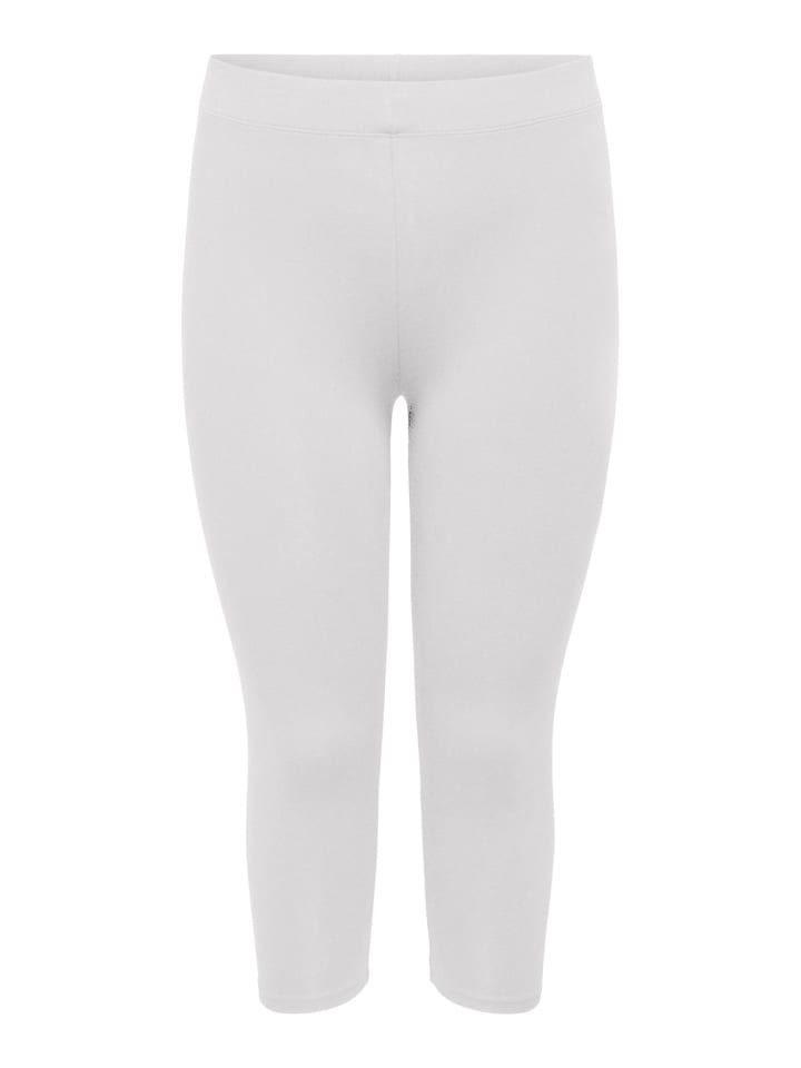 

ONLY Carmakoma Короткие леггинсы 3/4, эластичные брюки больших размеров CARTIME, белые