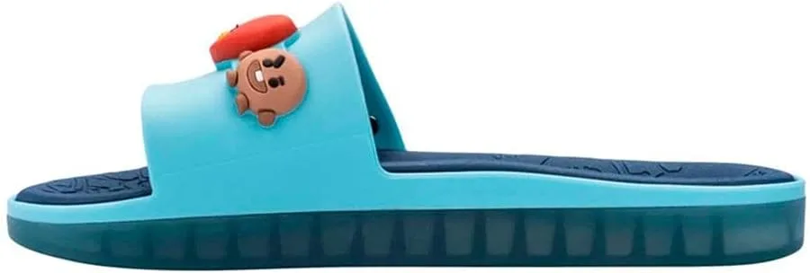 Пляжные шлепанцы Melissa Unisex Beach Slide Next Gen + сандалии на платформе Bt21, синий — фото 3