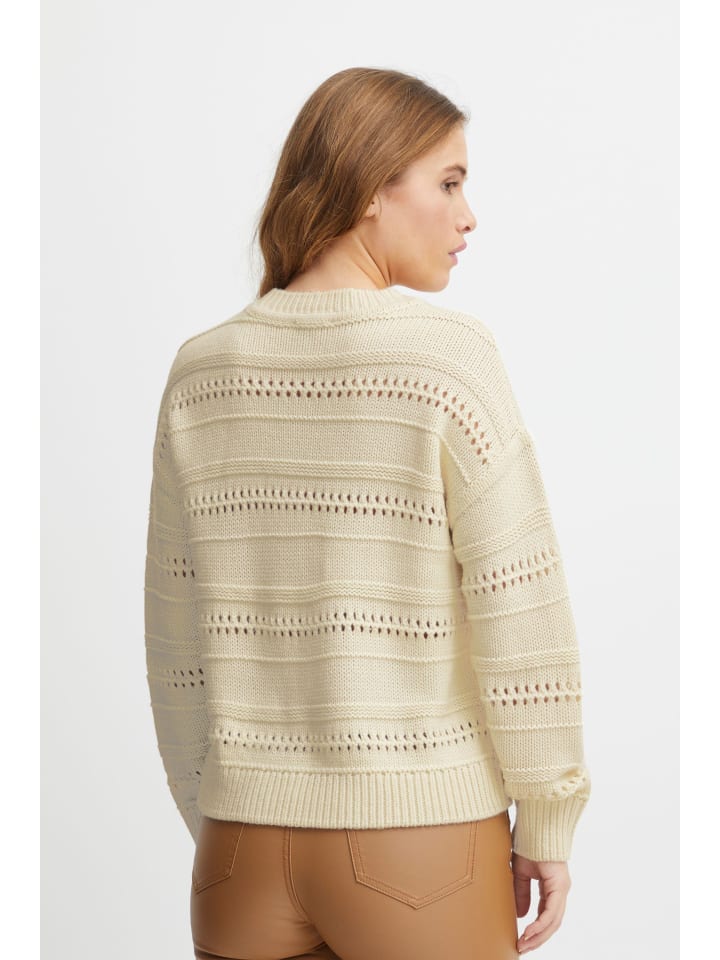 

B. young Вязаный джемпер BYOTINKA POINTELLE, свободный крой, цвет «березовый»