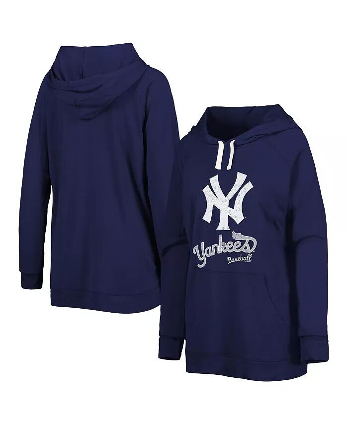 

Женский темно-синий пуловер с капюшоном New York Yankees перед игрой реглан Touch