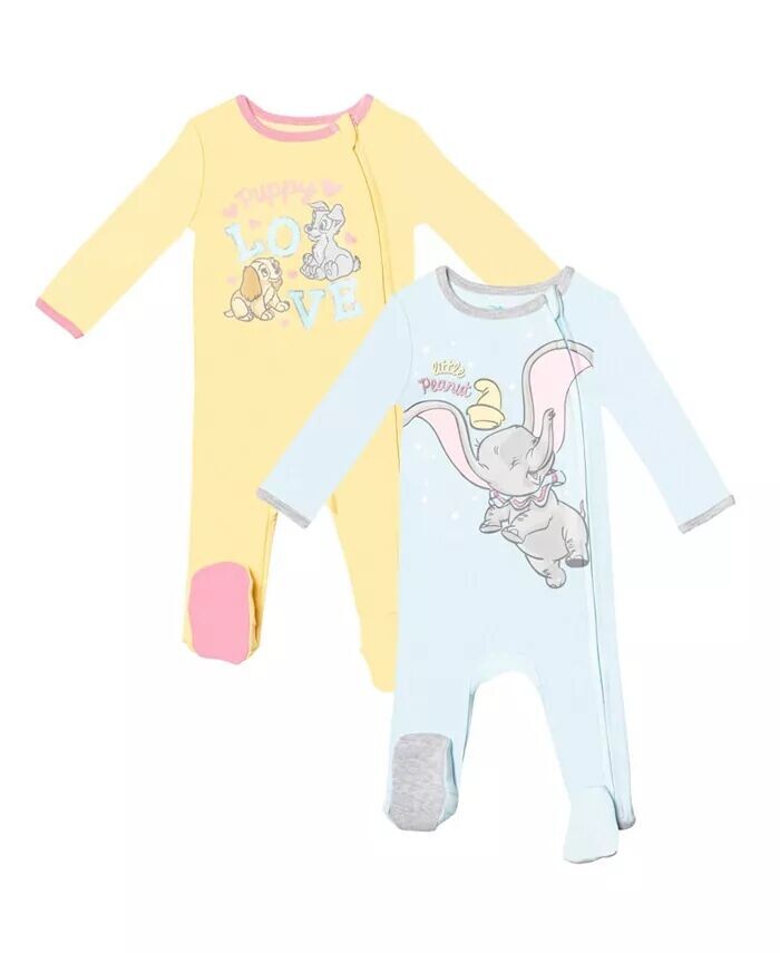 

Baby Girls Classics, набор из 2 штук «Леди и Бродяга Дамбо Бэби» Disney, мультиколор