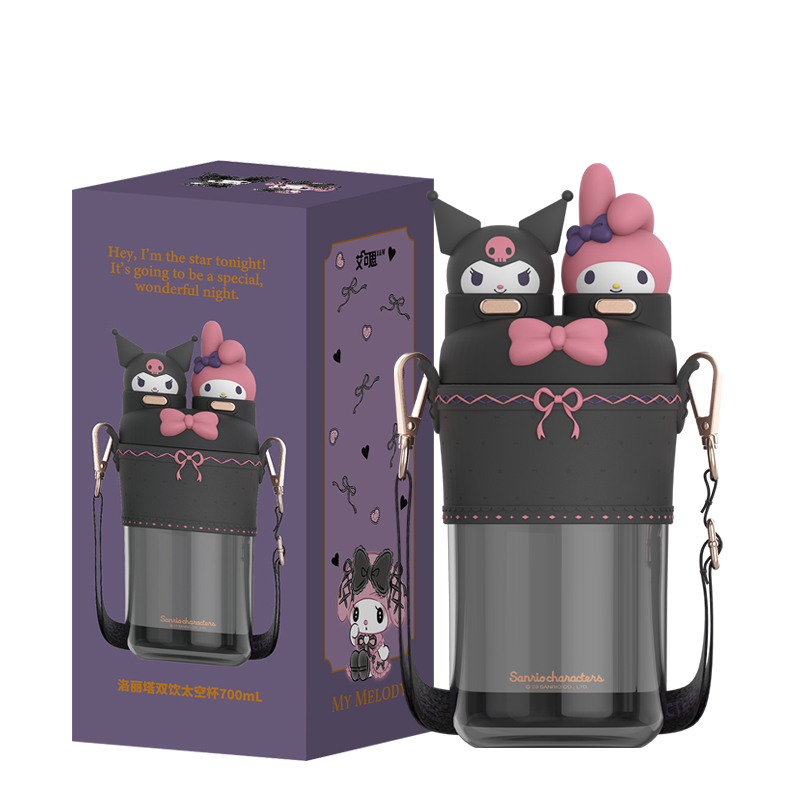 Пластиковые стаканы Kulomi Sanrio, Kulomi Dark Water Cup + 1 Sticker — фото 4