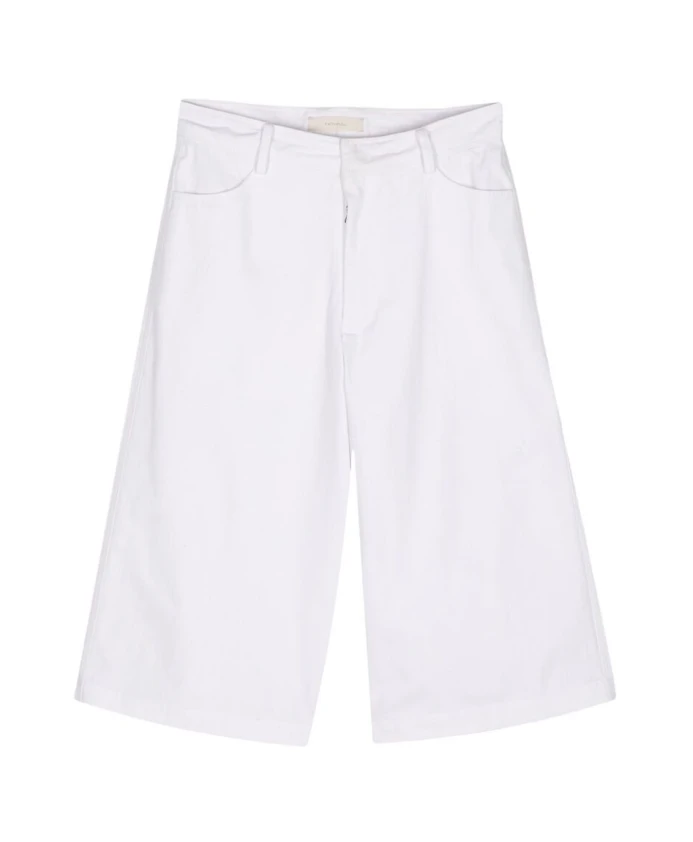 

Белые хлопчатобумажные брюки с широкими штанинами Faithfull The Brand, белый