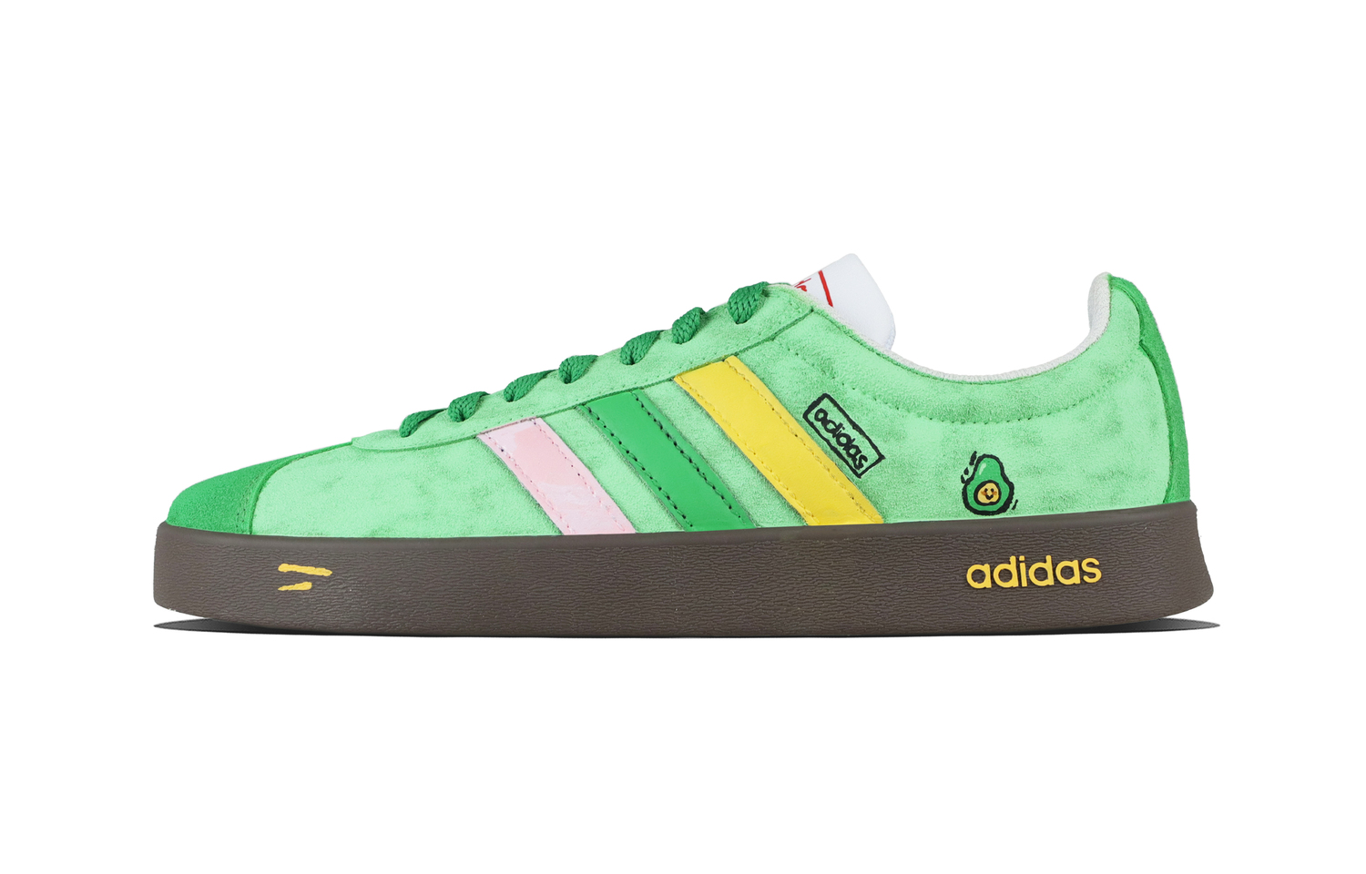 

Adidas ВЛ Корт 2.0 с авокадо амортизацией, износостойкие лоу-топ скейтборд кроссовки унисекс зеленые, цвет Green