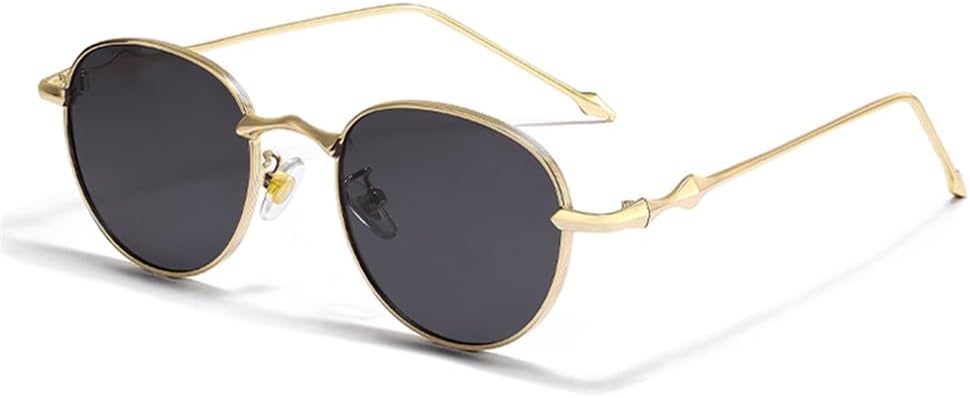 

Модные женские круглые солнцезащитные очки в стиле ретро с металлическим покрытием, мужские очки для вечеринок, отдыха на природе и путешествий, защита от УФ-излучения UV400 KTUCN, C01 Black