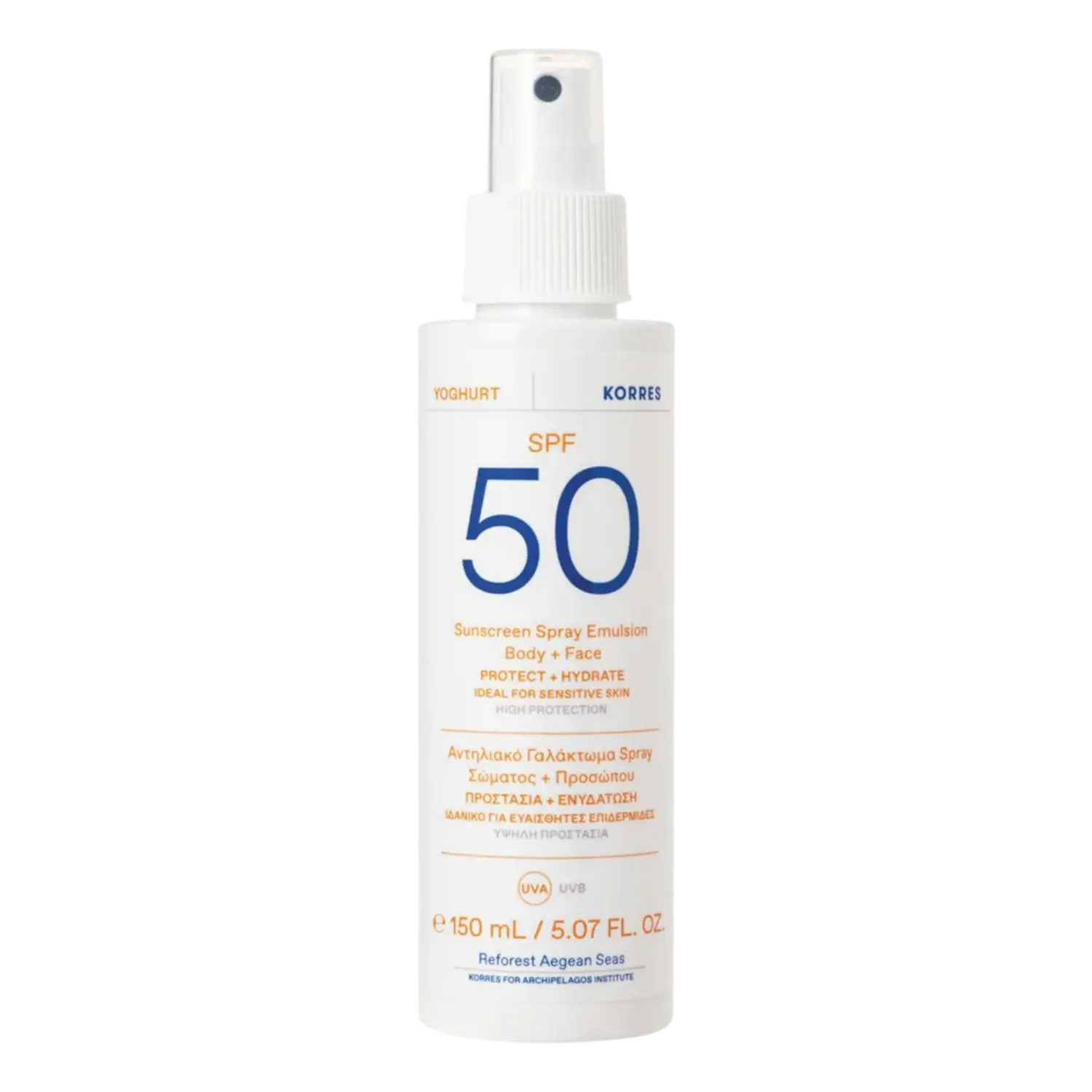 

Защитная эмульсия spf50 для лица и тела Korres Yoghurt, 150 мл