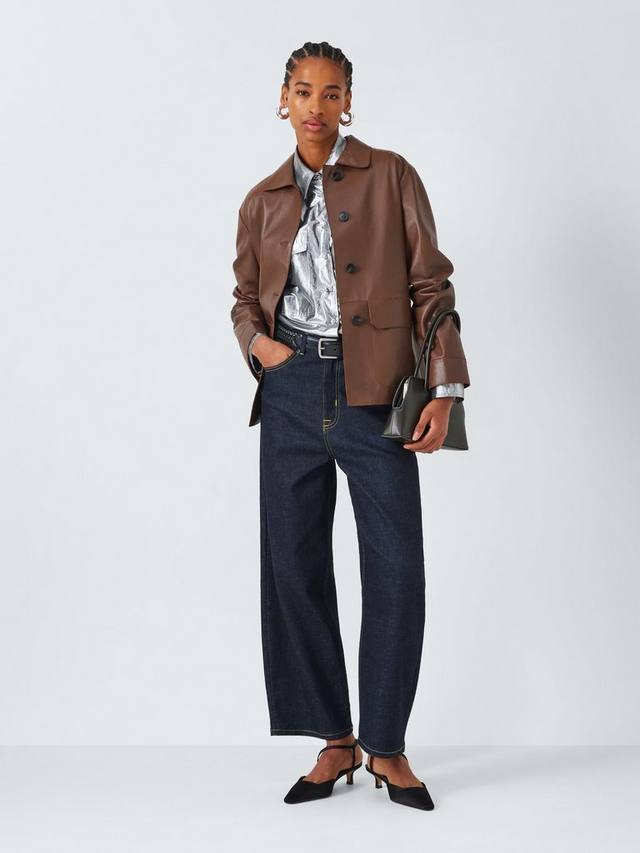 

Кожаная куртка kaya Weekend MaxMara, темно-коричневый
