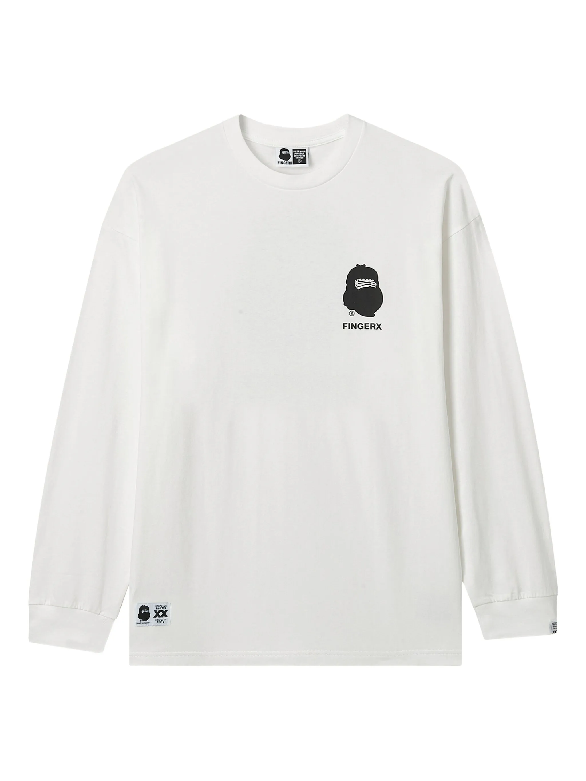 

Футболка с длинными рукавами и логотипом Fingercroxx, белый